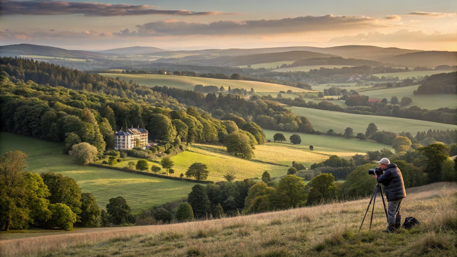 Rural land topographic survey in UK countryside
